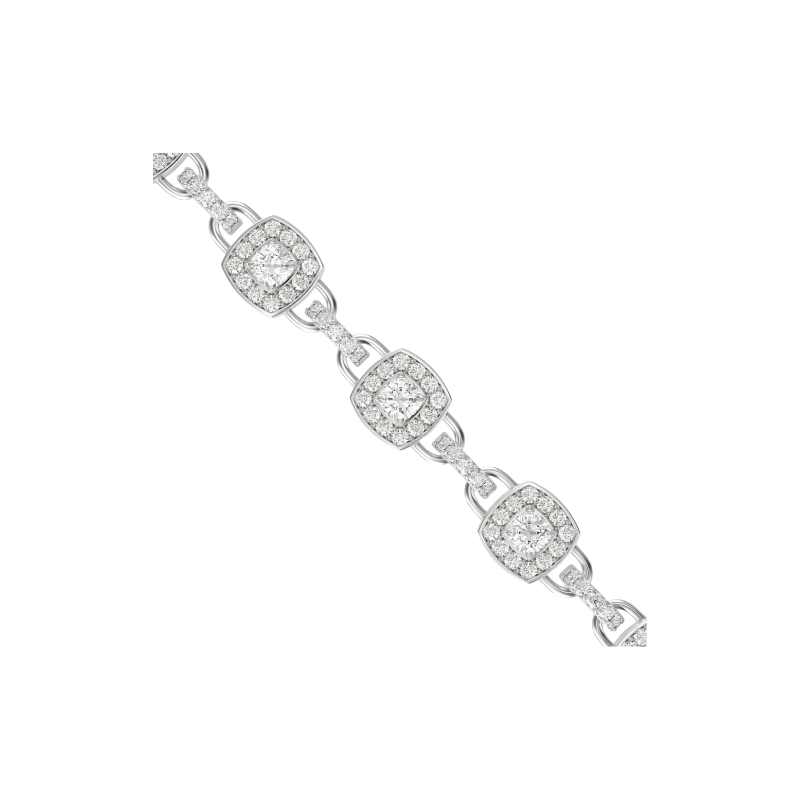 Cushion Style Designer Diamond Bracelet
