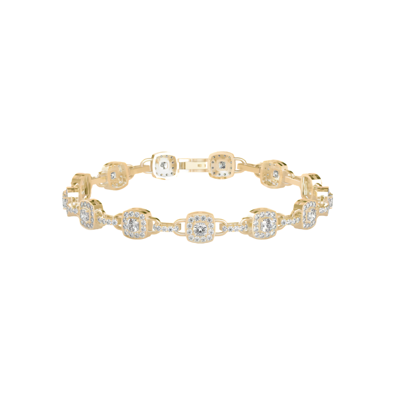 Cushion Style Designer Diamond Bracelet