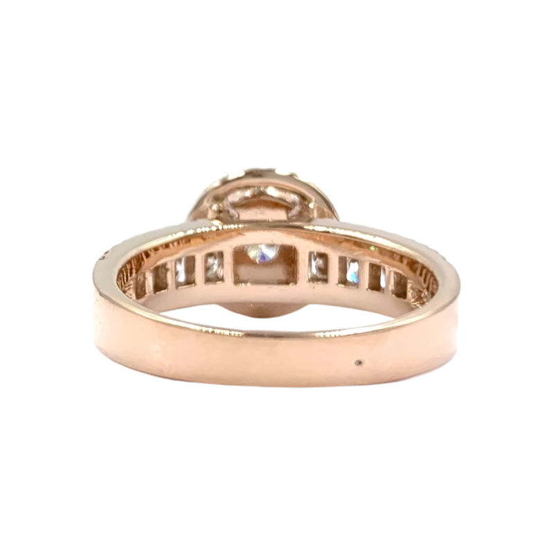 Rose Gold Half way Diamond Ring