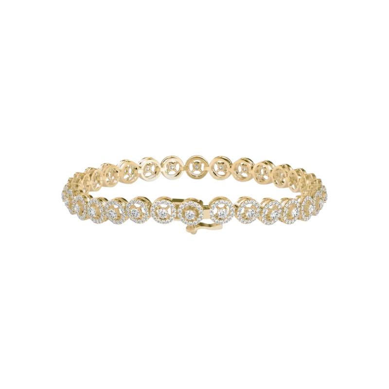 Diamond Halo Bracelet For Women