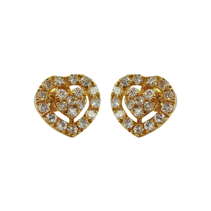 Buy Heart shape Diamond Earrings For Women