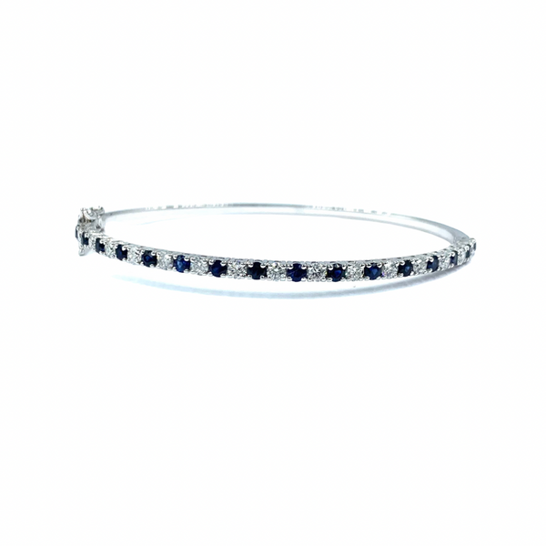 Buy Blue Sapphire Diamond Bangle For women