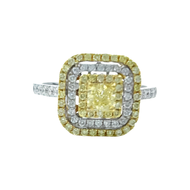 Fancy Yellow color diamond Ring