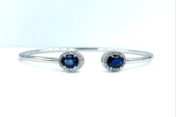 Buy Blue sapphire Diamond Bangle for women