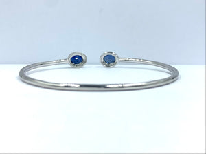 Buy Blue sapphire Diamond Bangle for women