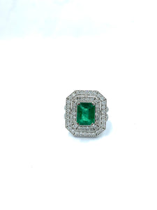 Buy fancy emerald diamond ring