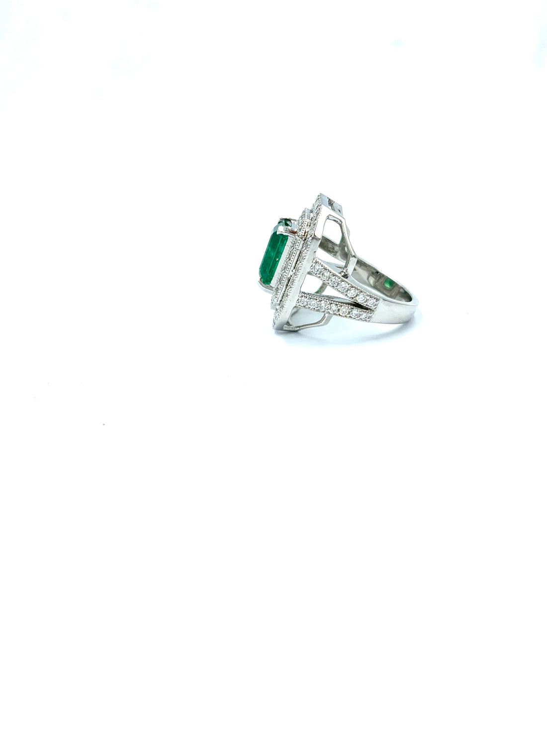 Buy fancy emerald diamond ring