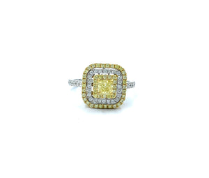 Fancy Yellow color diamond Ring