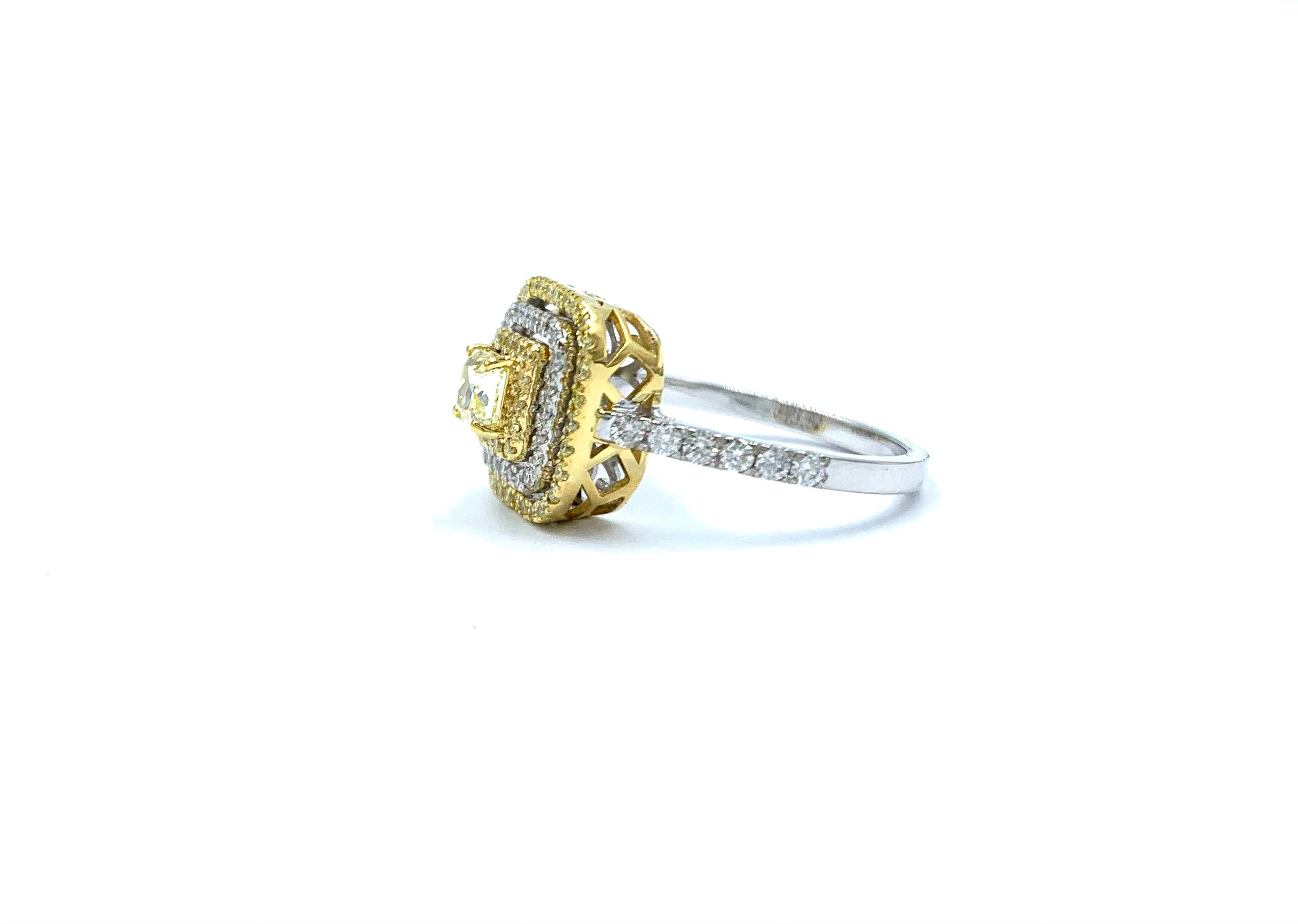 Fancy Yellow color diamond Ring