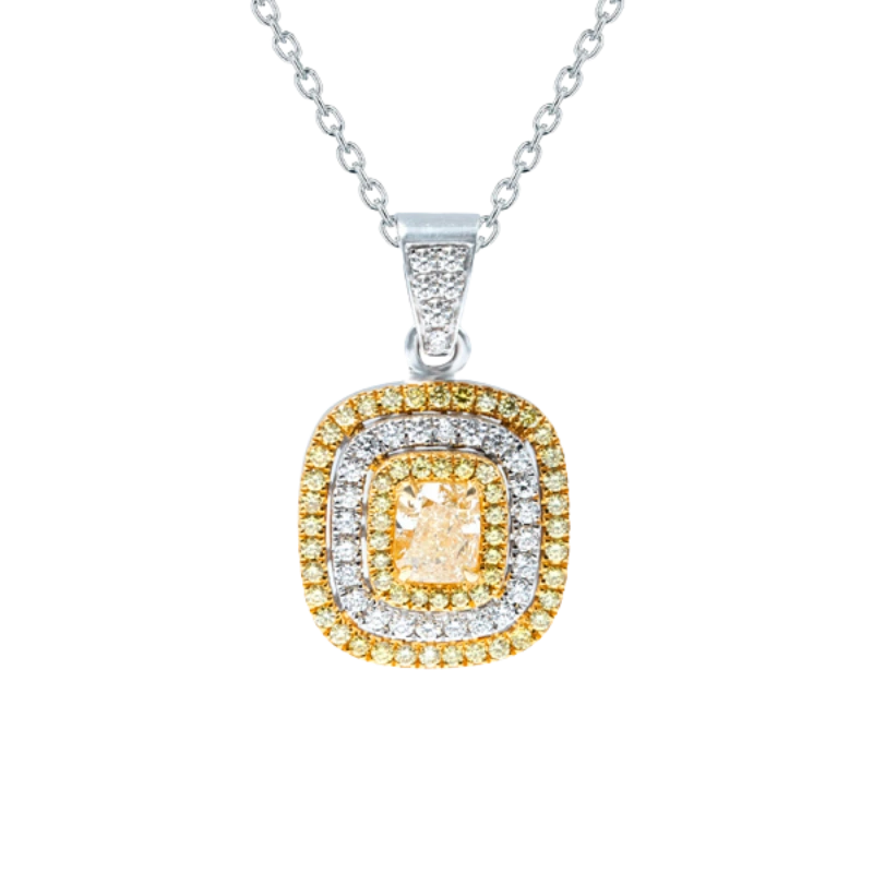 Купить подвеску с бриллиантами Fancy Intense Yellow для женщин