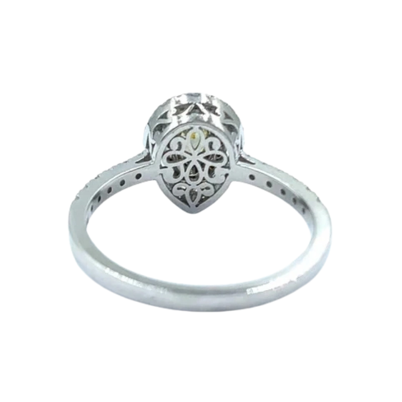 Pear shape Fancy Yellow Diamond Ring