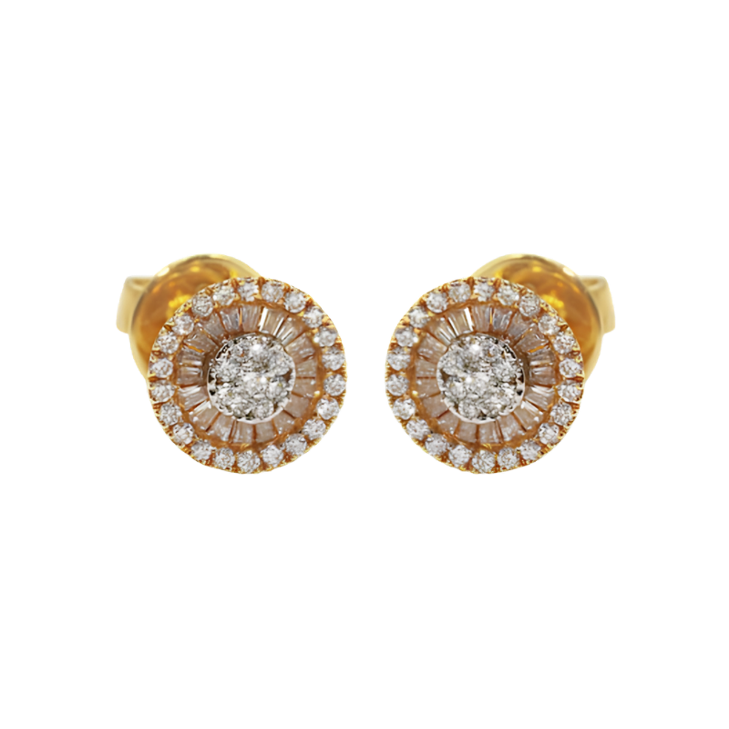 Rose Gold diamond Earrings