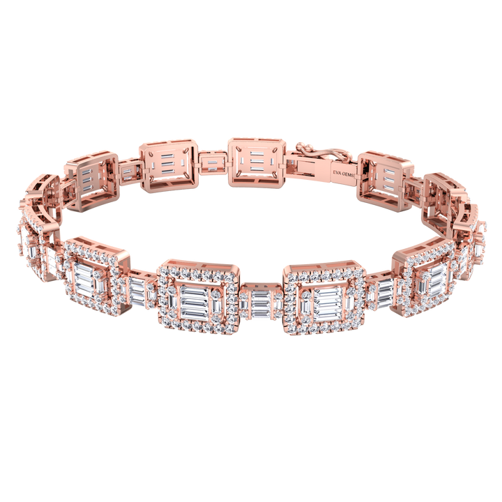 Sparkling baguette diamond bracelet
