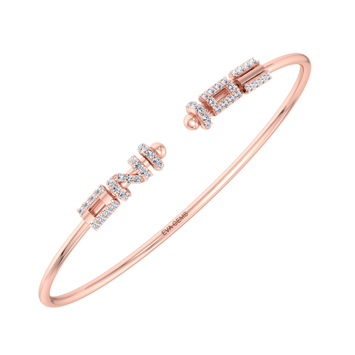 Delicate 18k Gold Cotillons Bangle - EVA GEMS