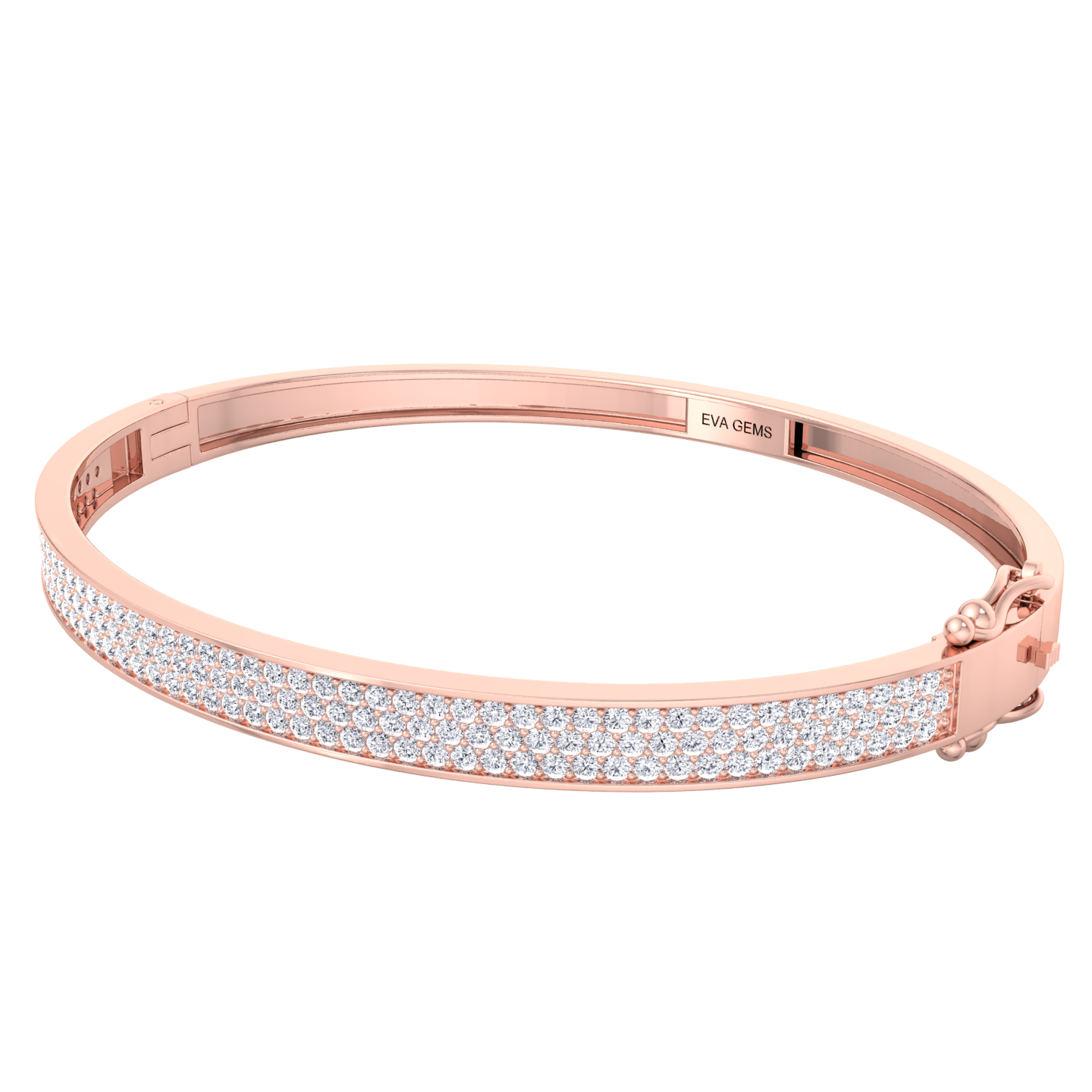 STONE AND STRAND Diamond Deuce Tennis Bangle in 18kt Gold - EVA GEMS