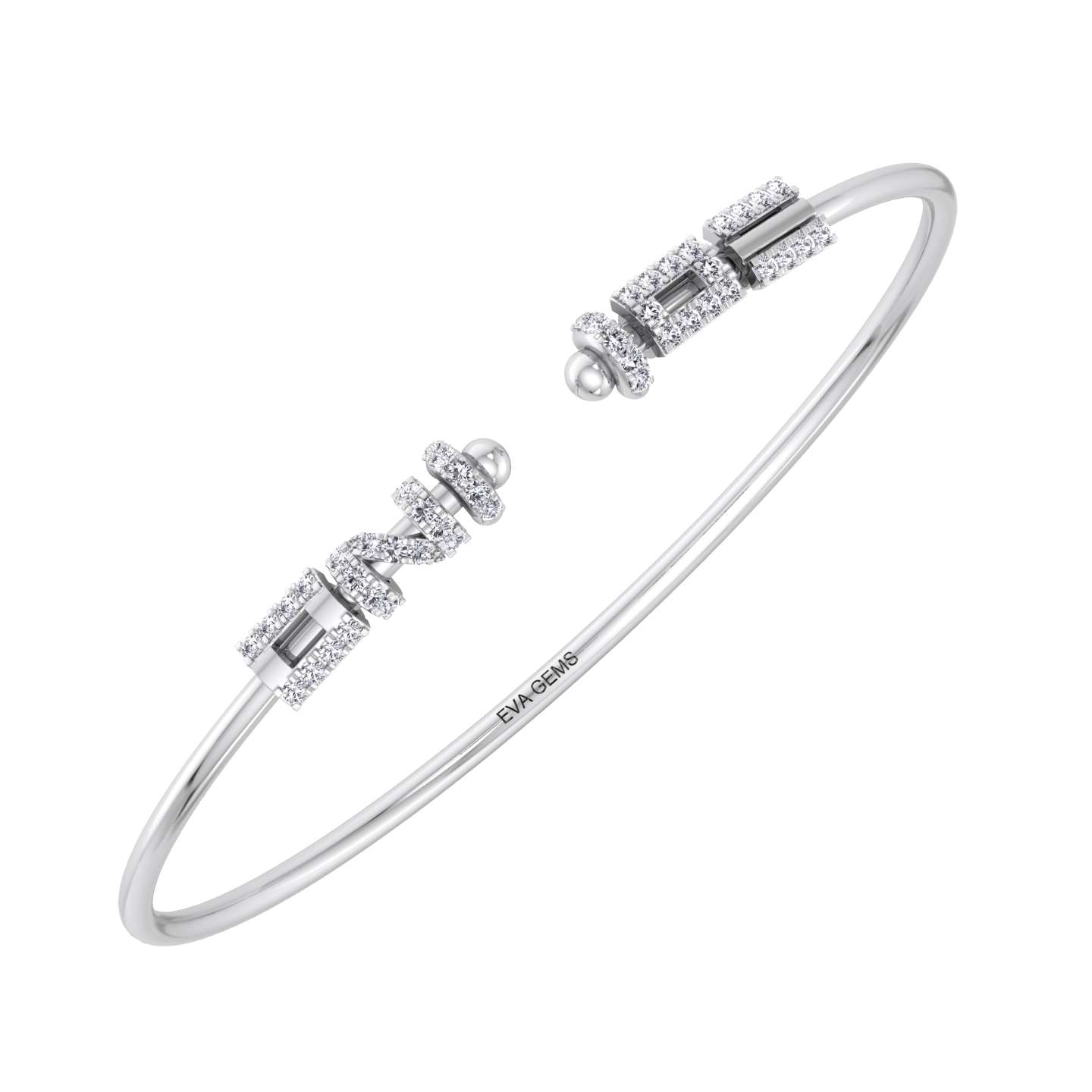 Delicate 18k Gold Cotillons Bangle - EVA GEMS