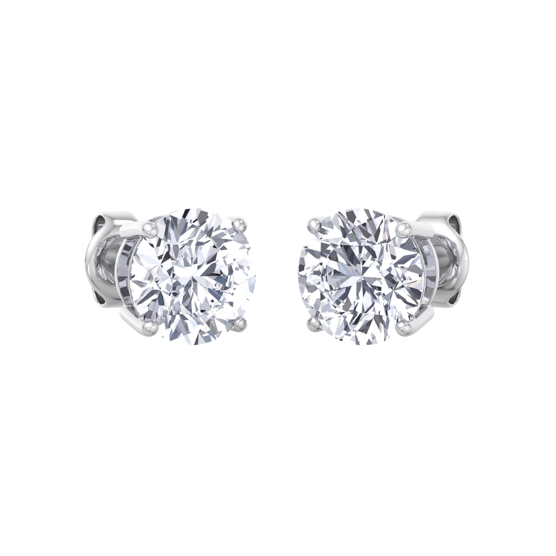 Timeless round solitaire diamond earrings for all occasions
