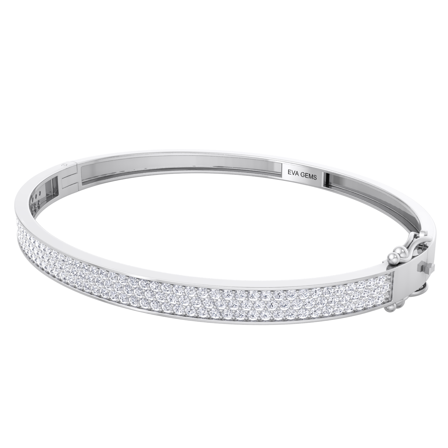 STONE AND STRAND Diamond Deuce Tennis Bangle in 18kt Gold - EVA GEMS