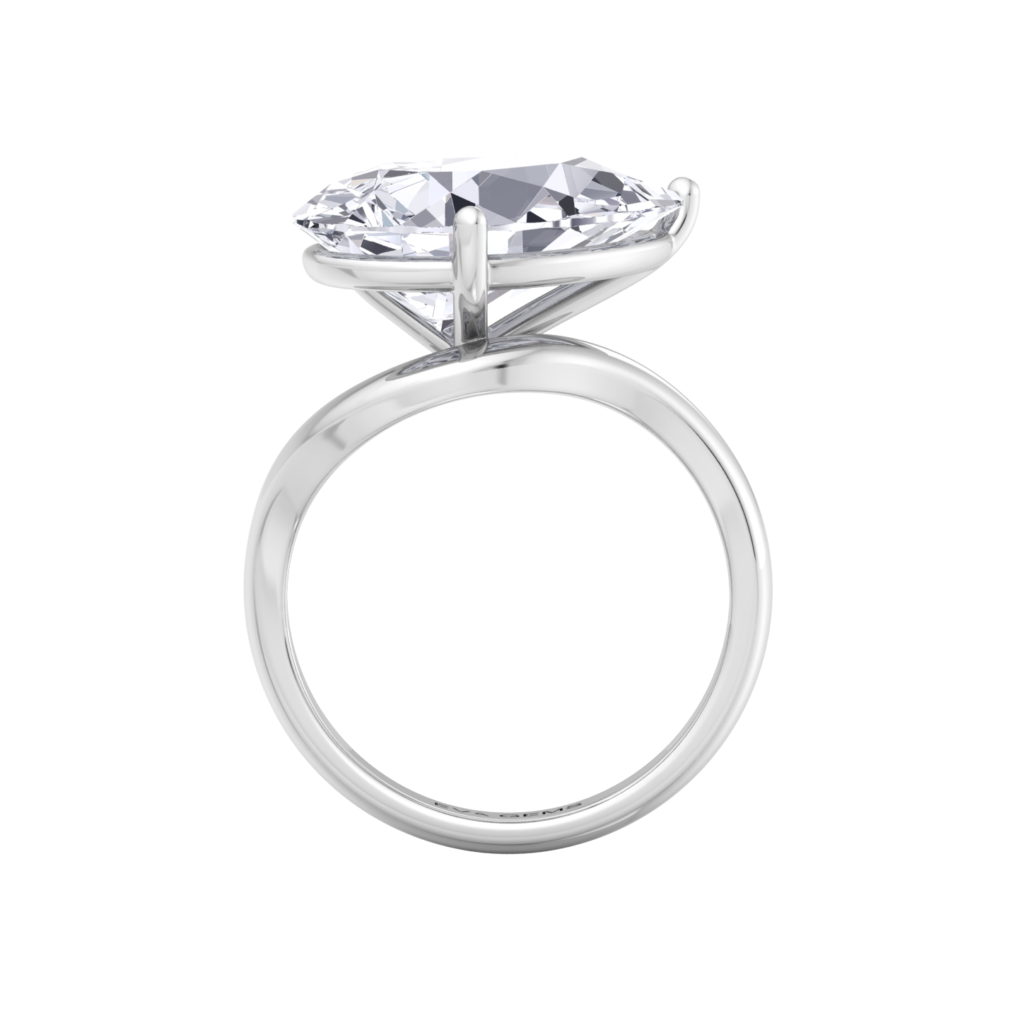 3.5-Carat Pear-Cut Lab-Grown Diamond Solitaire Ring – VS1 Clarity, G Color