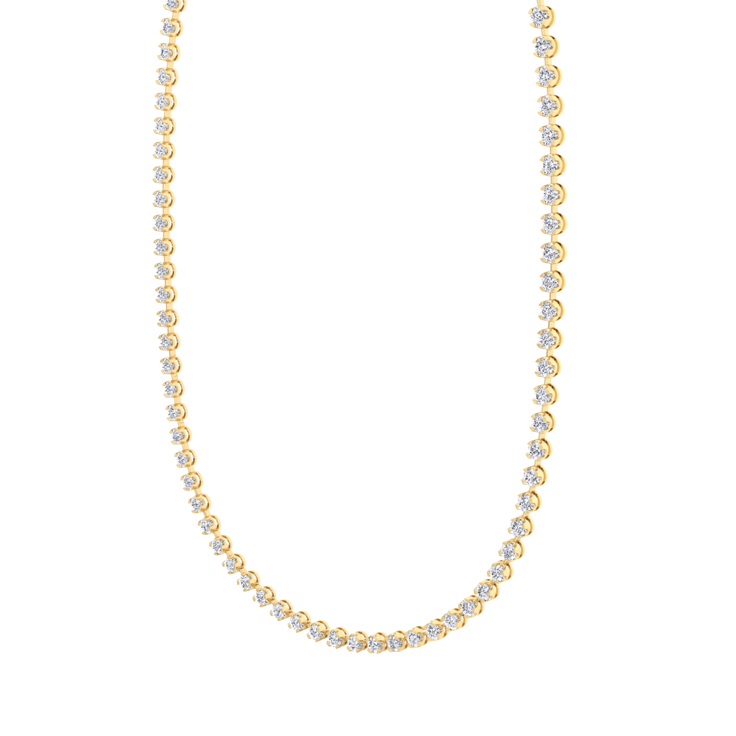 Elegant tennis necklace showcasing brilliant diamonds

