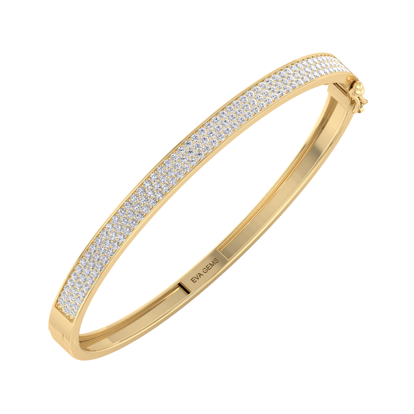 STONE AND STRAND Diamond Deuce Tennis Bangle in 18kt Gold - EVA GEMS