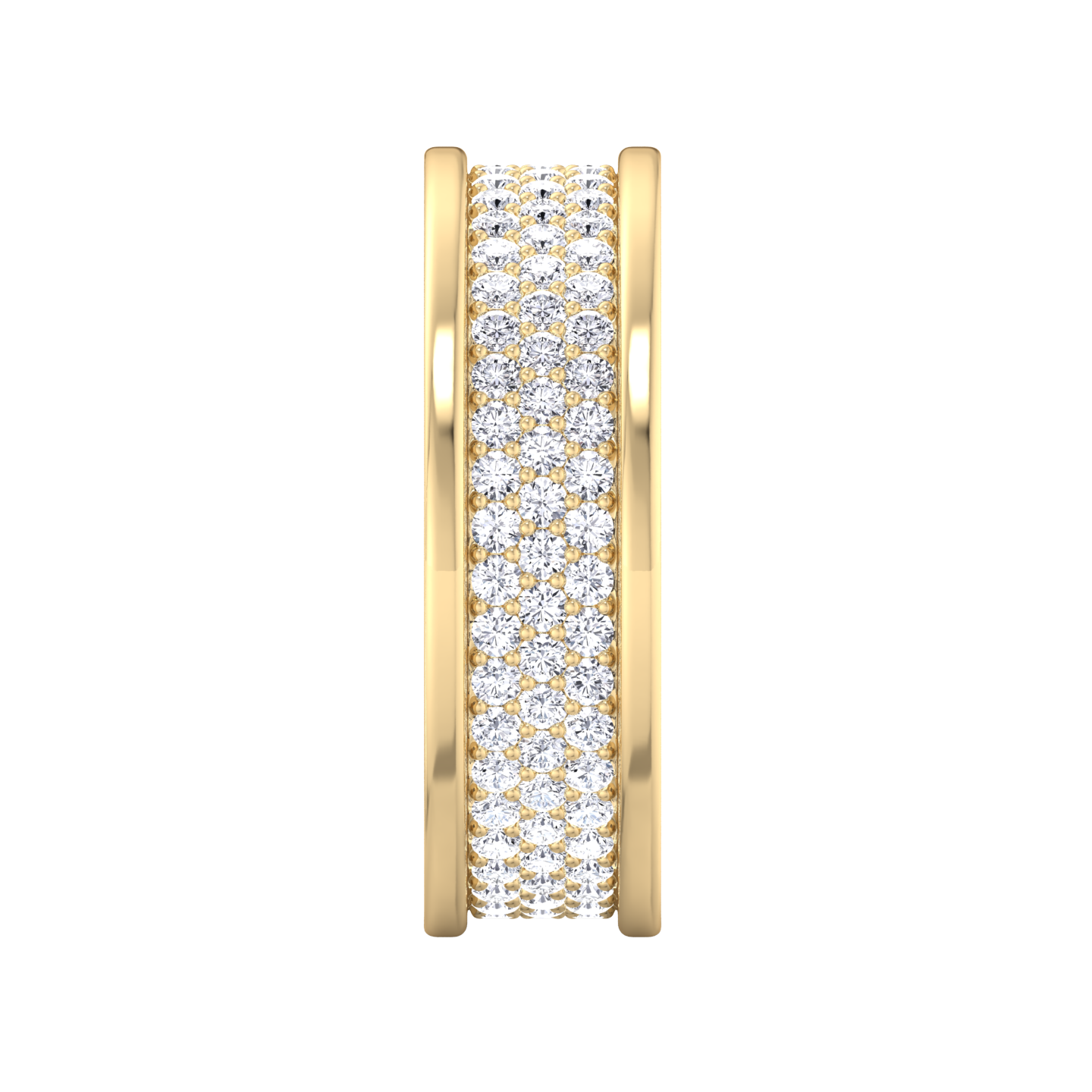 خاتم ألماس مرصع بالكامل من الذهب عيار 18 قيراطًا - EVA GEMS