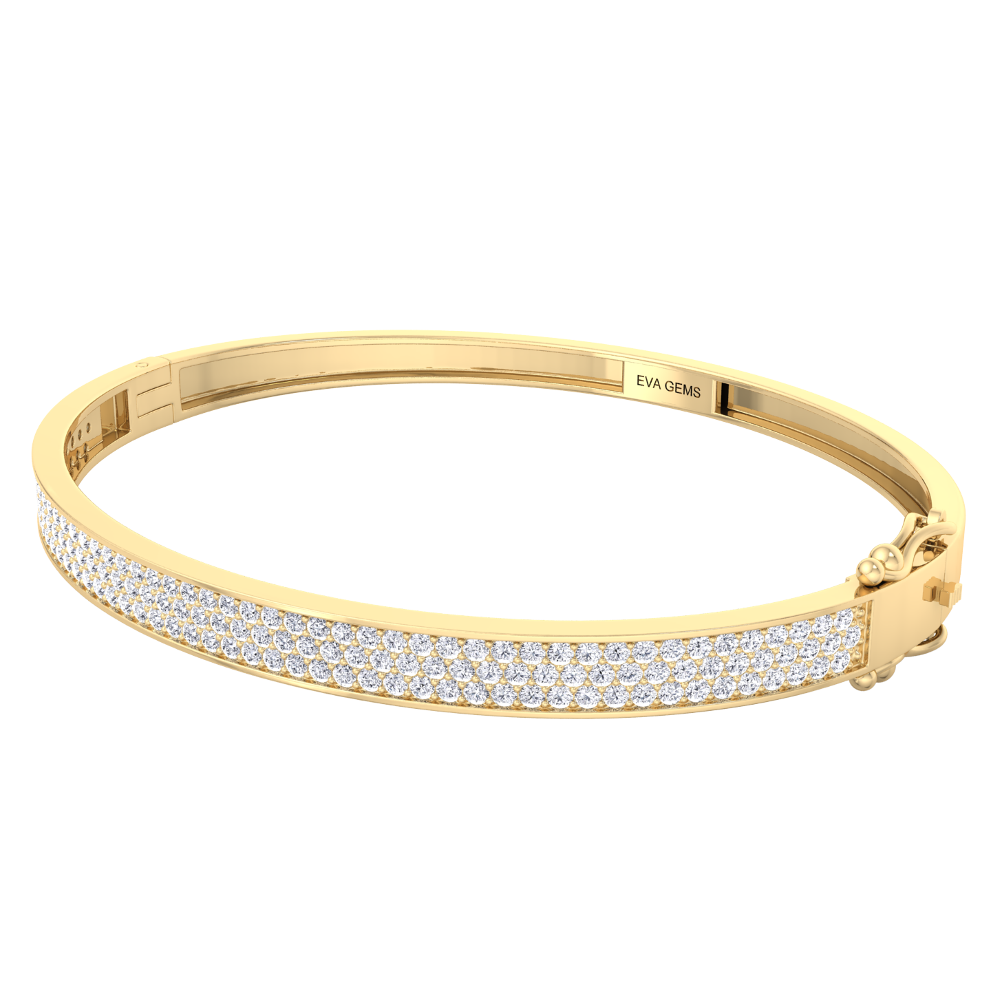 STONE AND STRAND Diamond Deuce Tennis Bangle in 18kt Gold - EVA GEMS