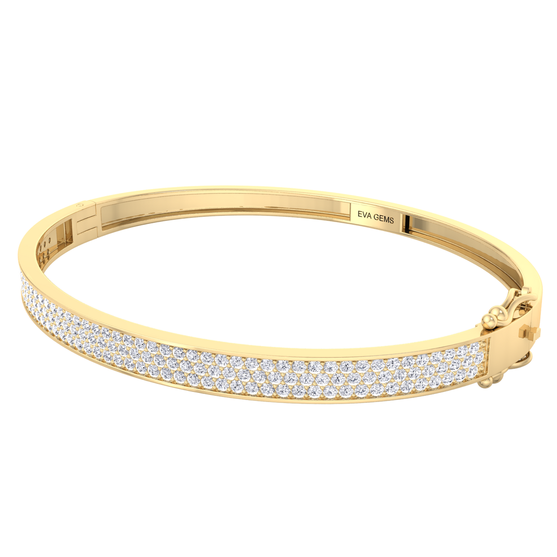 STONE AND STRAND Diamond Deuce Tennis Bangle in 18kt Gold - EVA GEMS