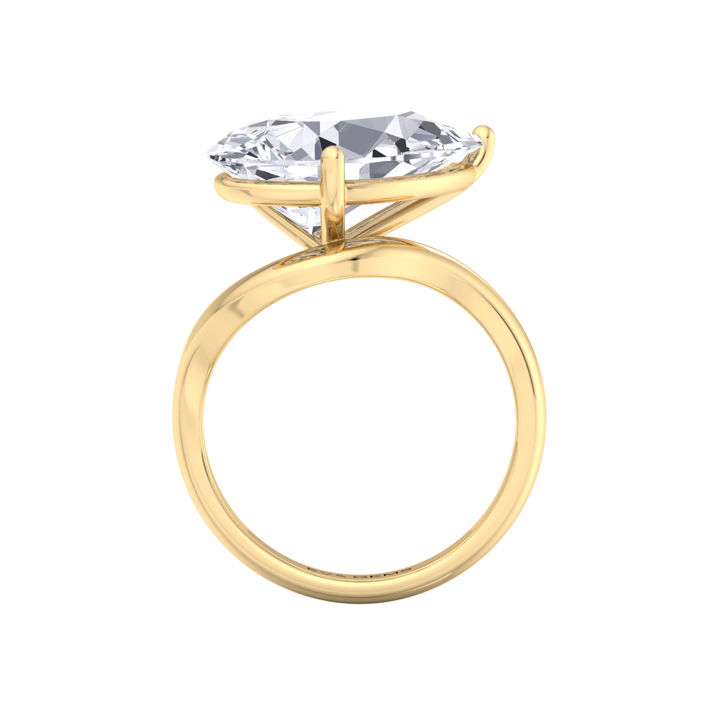 3.5-Carat Pear-Cut Lab-Grown Diamond Solitaire Ring – VS1 Clarity, G Color