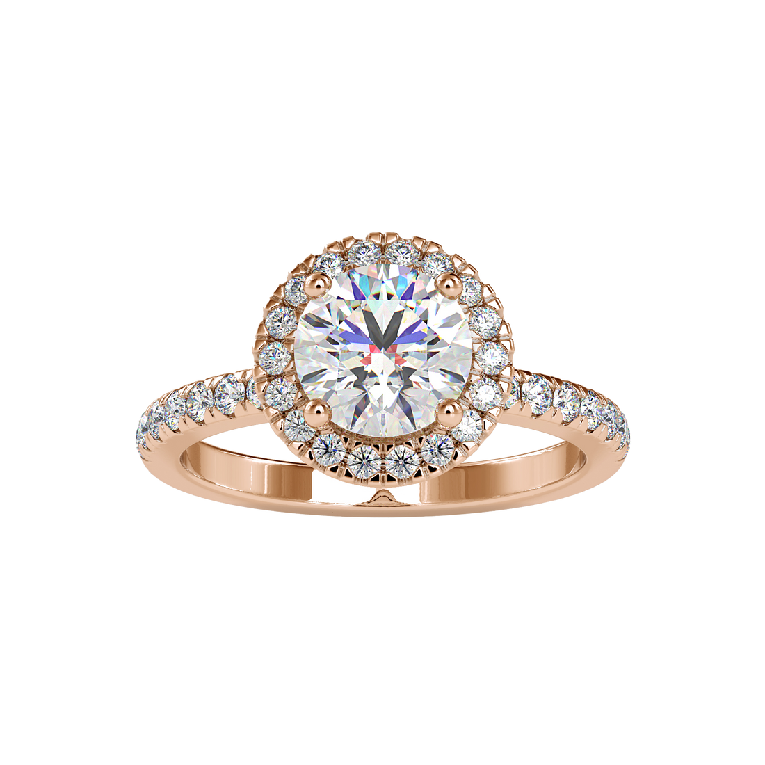 Buy Classic Solitaire Halo Ring | Eva-Gems