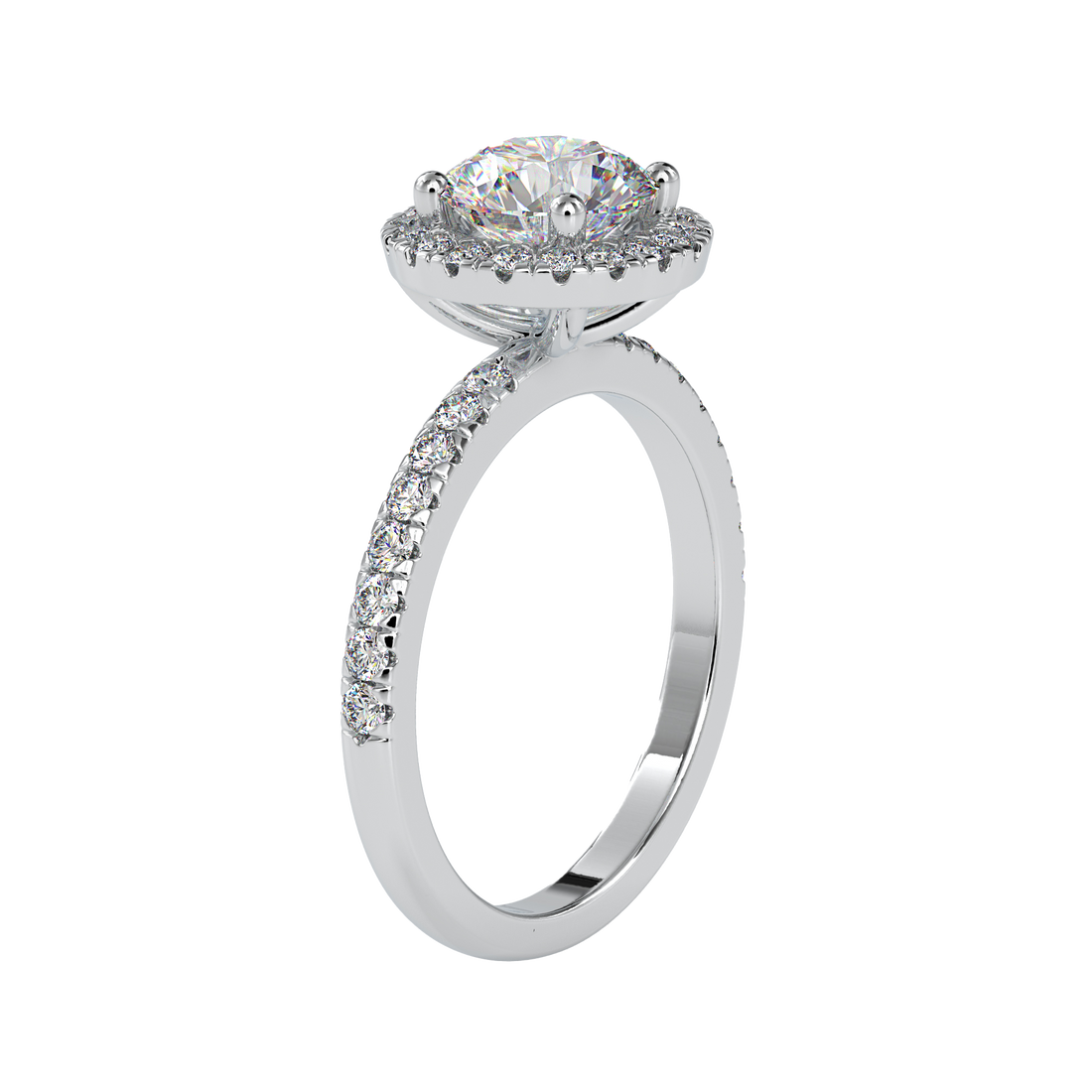 Buy Classic Solitaire Halo Ring | Eva-Gems