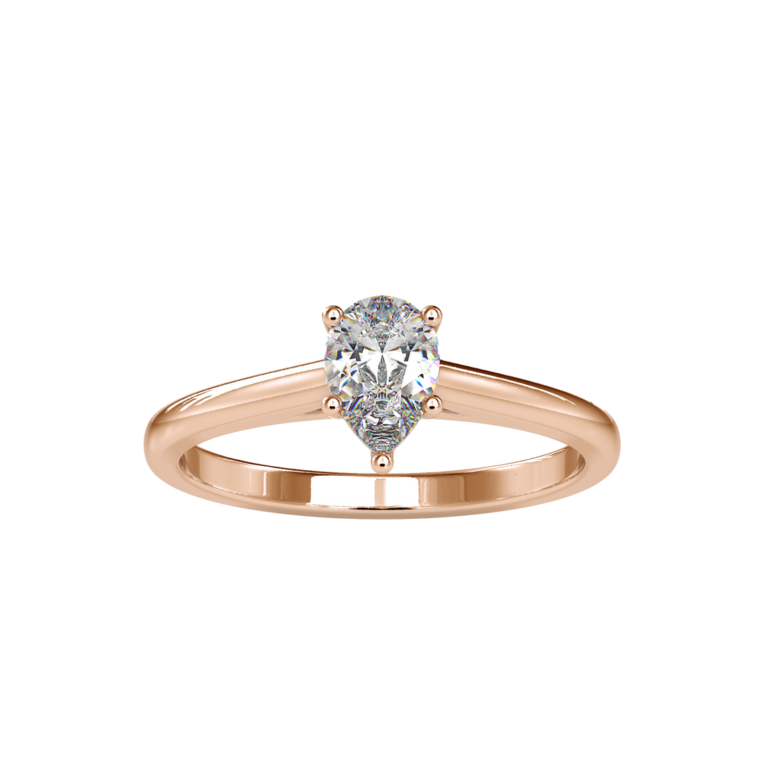 Pear Solitaire Diamond Ring For Women