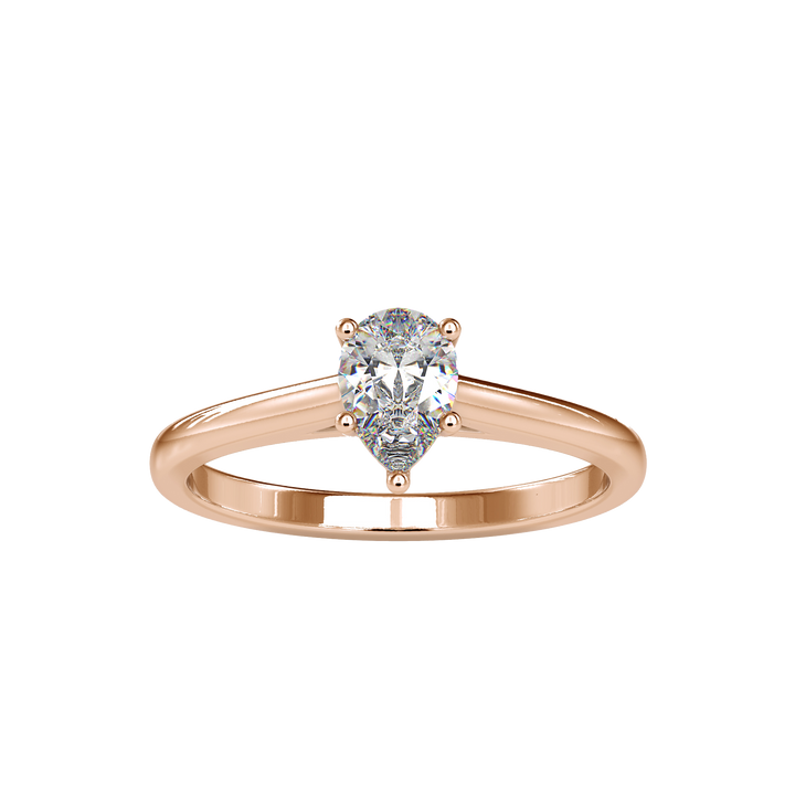 Pear Solitaire Diamond Ring For Women