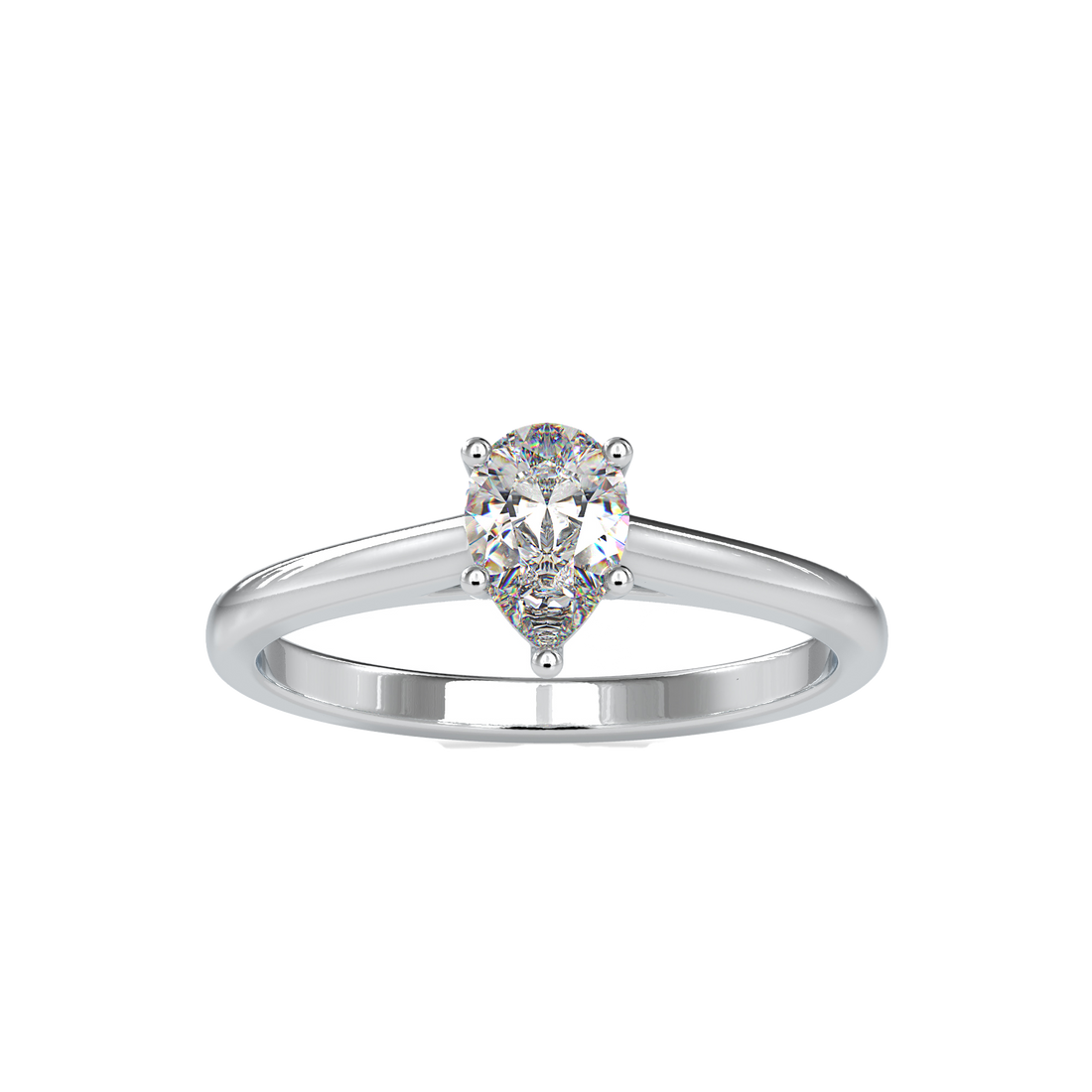 Pear Solitaire Diamond Ring For Women