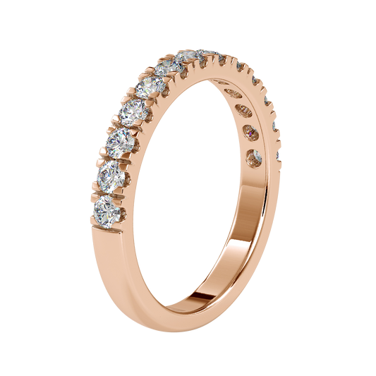 Rose Gold Half Eternity Ring