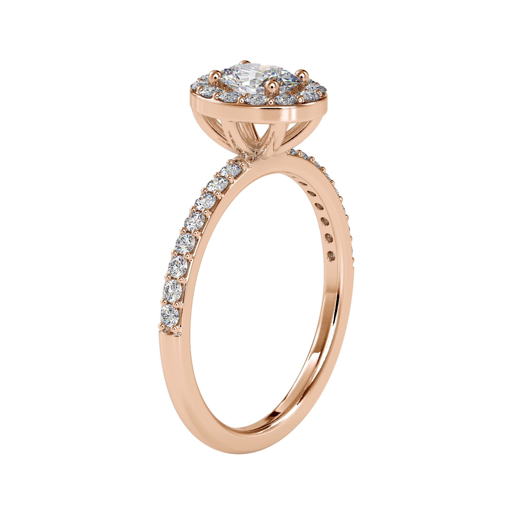 Кольцо для помолвки Oval Halo для женщин