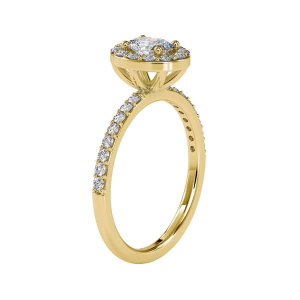 Oval Halo Engagement Ring For Women