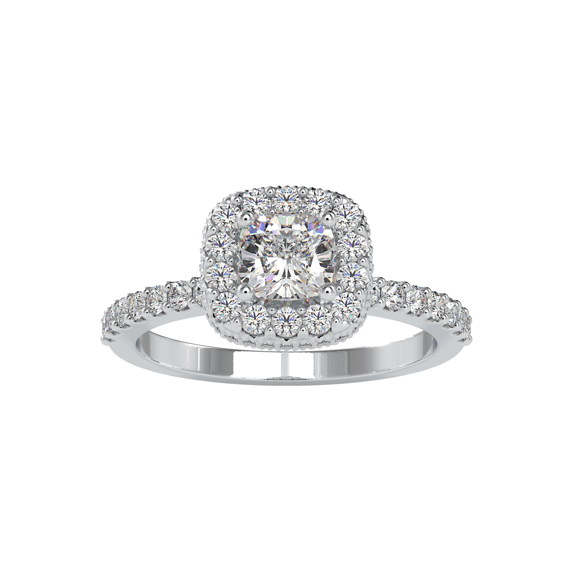Buy Cushion Halo Diamond Ring For Women