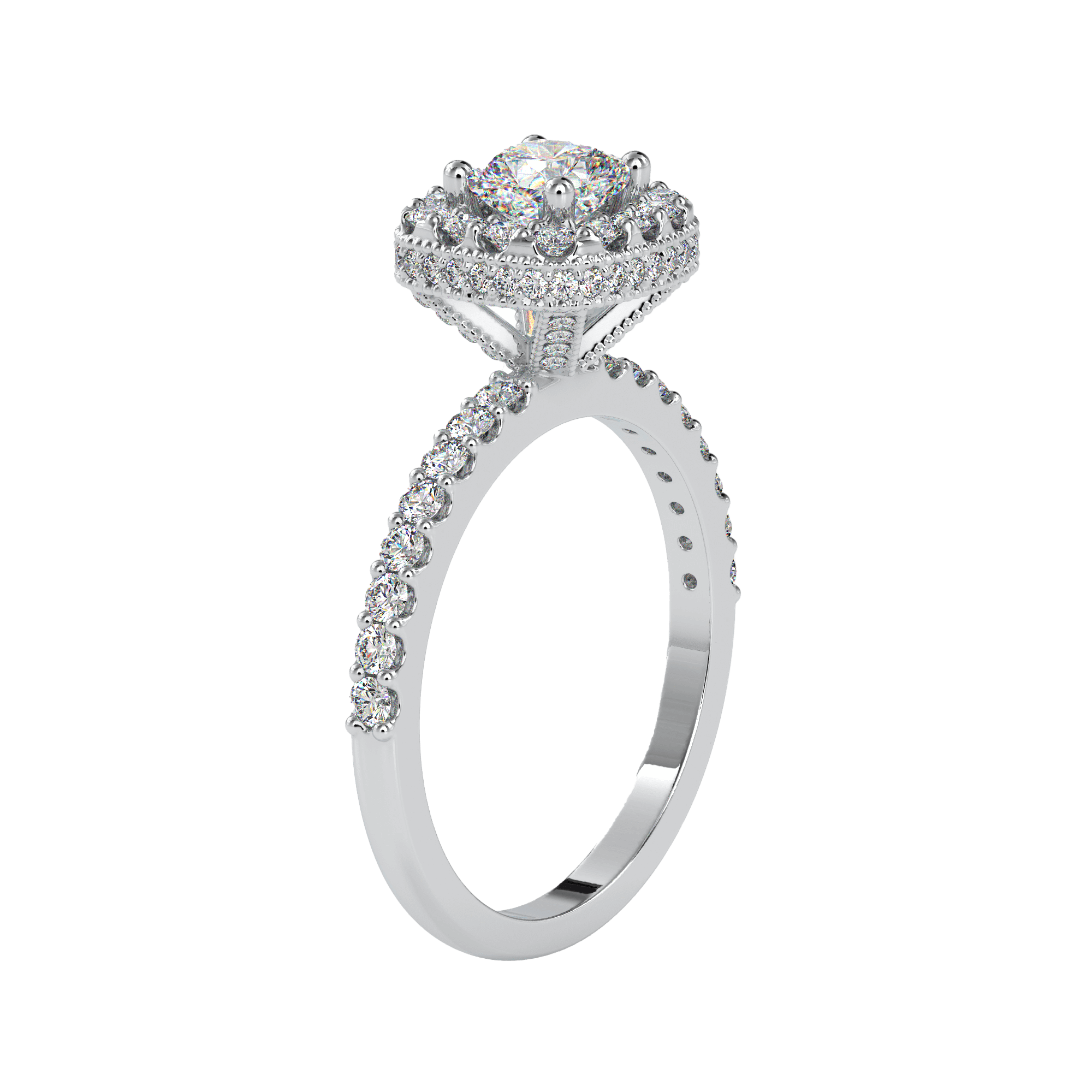Buy Cushion Halo Diamond Ring For Women