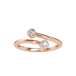 Twisted Bezel Setting Diamond Ring