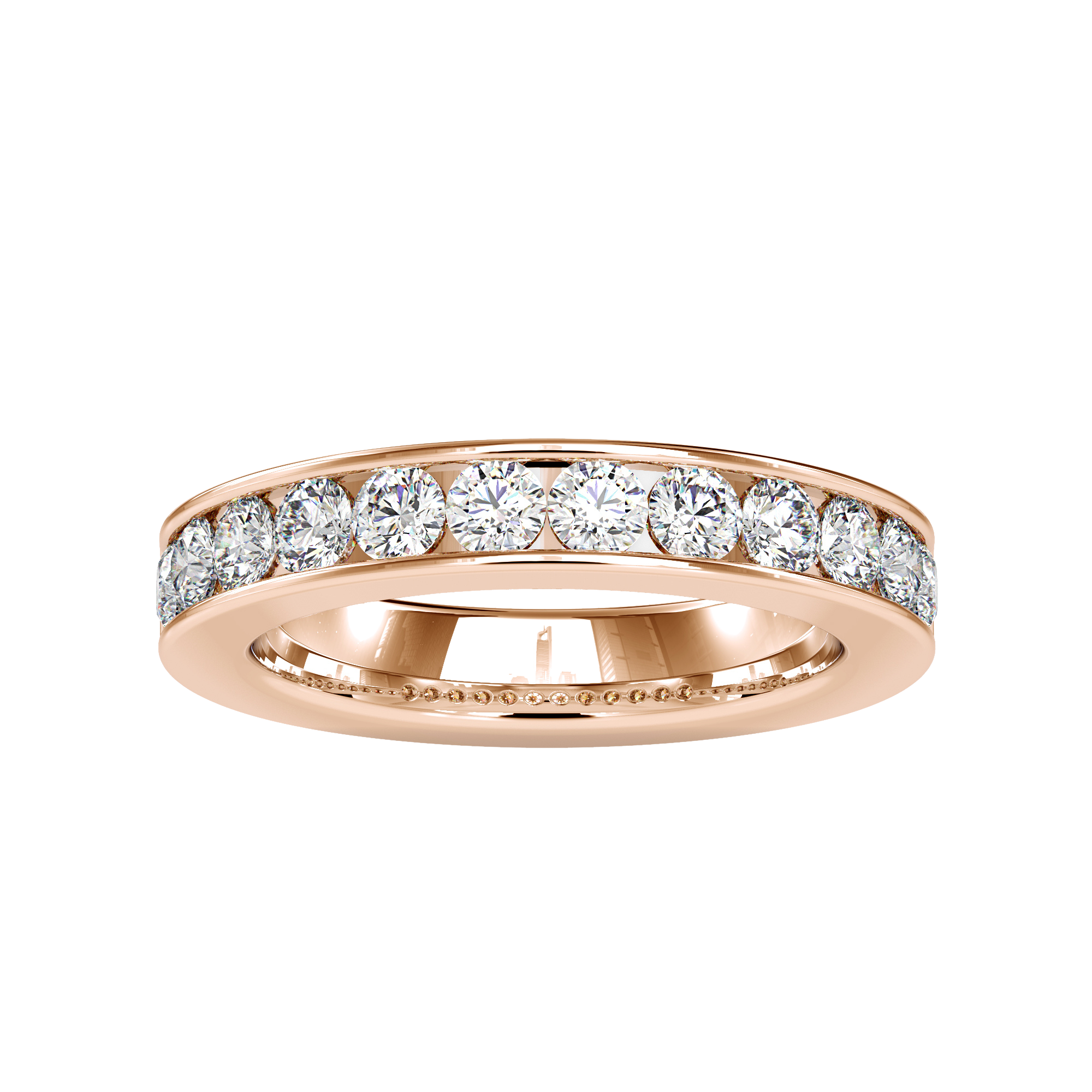 Attractive Channel Setting Wedding Rings in Dubai | Luxury Designs by EVA GEMS