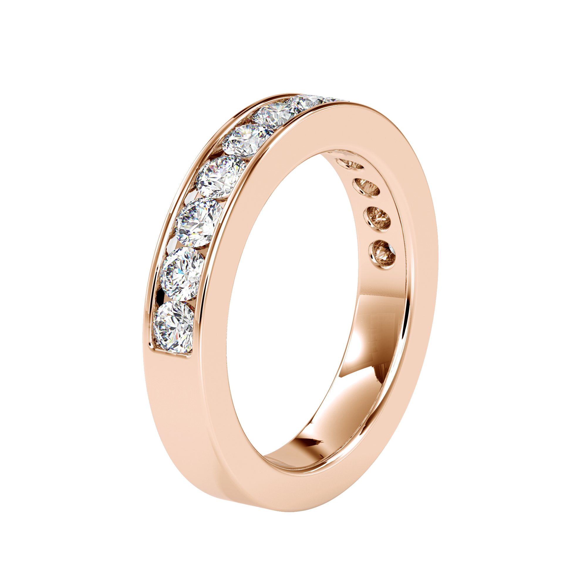 Attractive Channel Setting Wedding Rings in Dubai | Luxury Designs by EVA GEMS