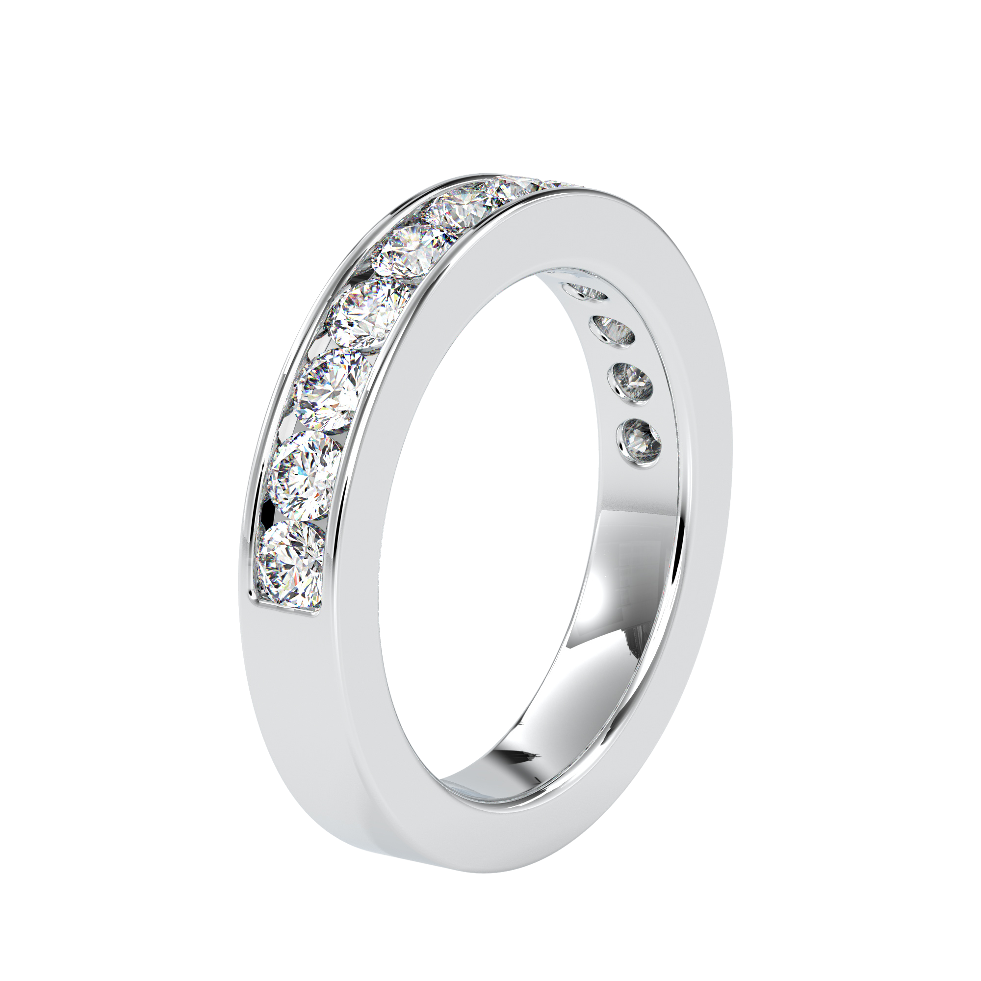 Attractive Channel Setting Wedding Rings in Dubai | Luxury Designs by EVA GEMS