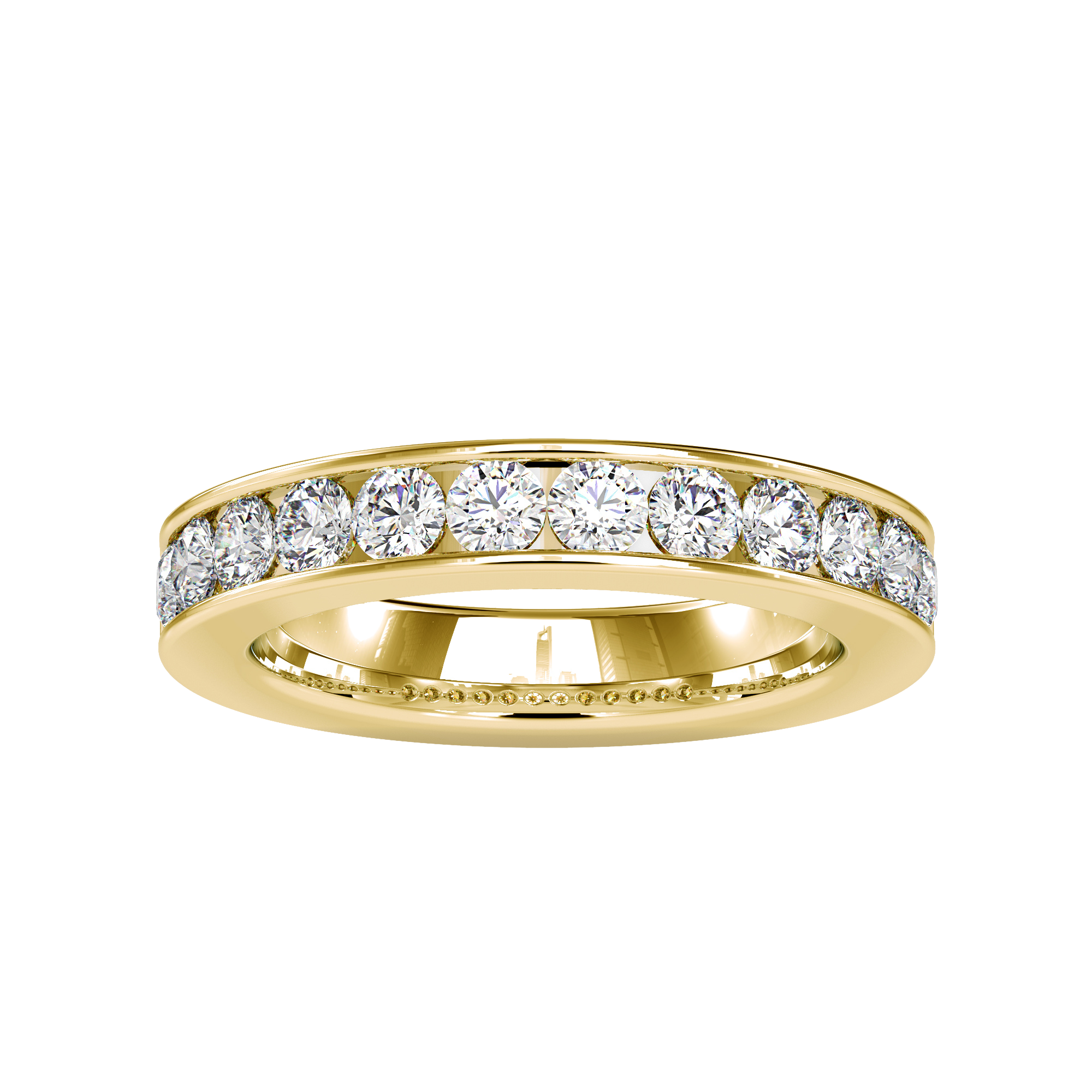 Attractive Channel Setting Wedding Rings in Dubai | Luxury Designs by EVA GEMS