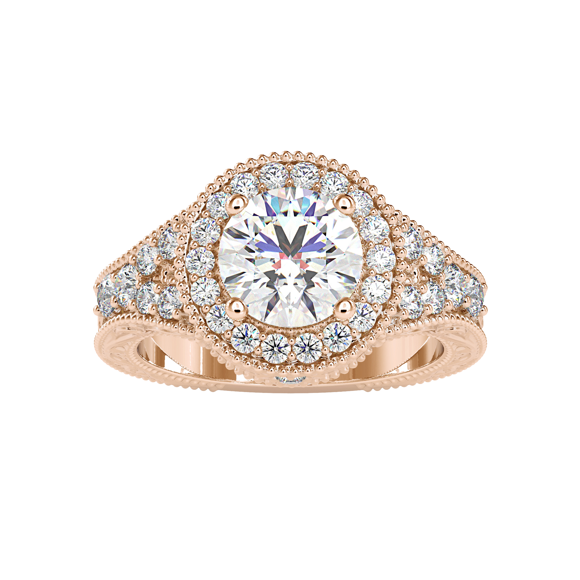 Graceful Calligraphy Solitaire Ring | Eva-Gems