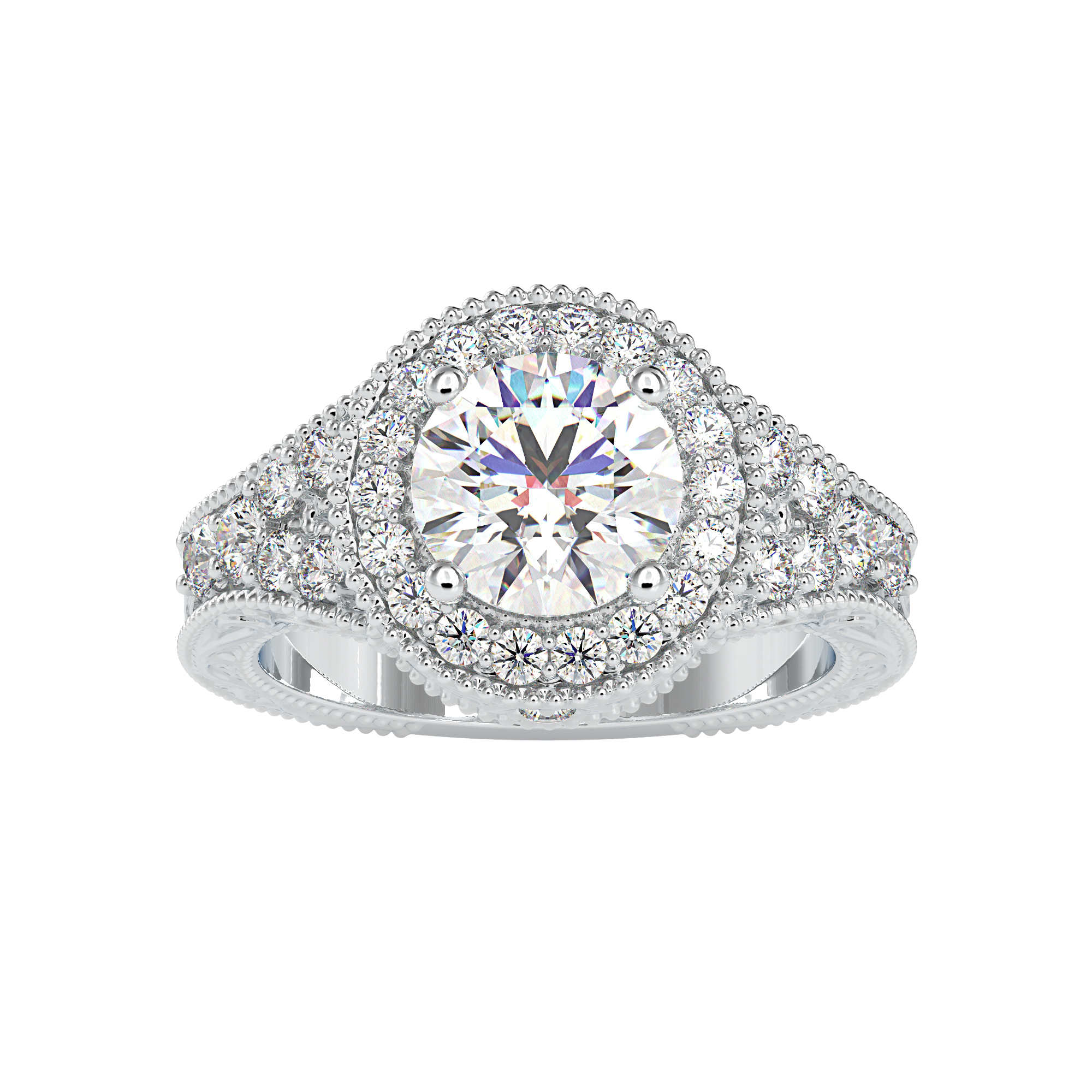 Graceful Calligraphy Solitaire Ring | Eva-Gems