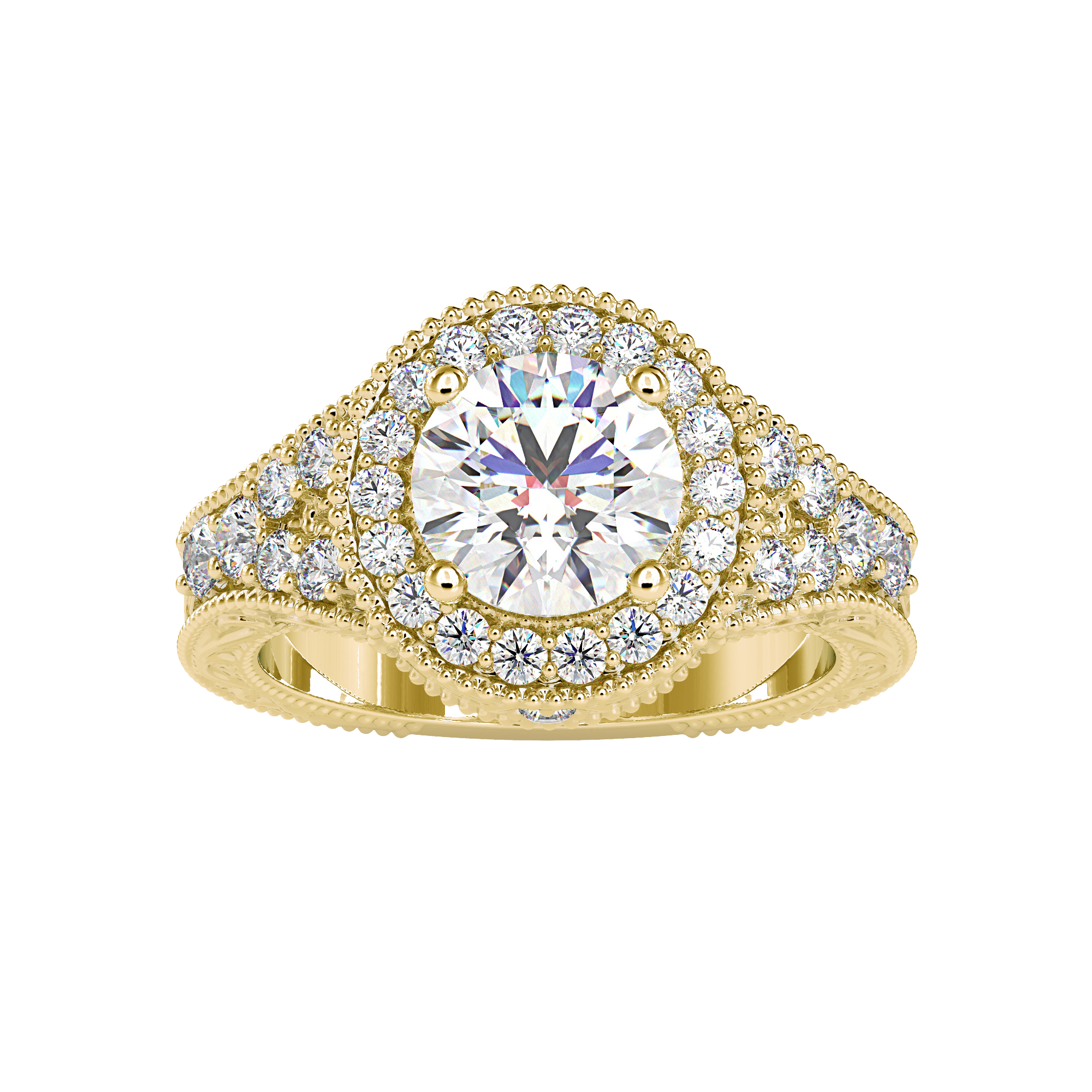 Graceful Calligraphy Solitaire Ring | Eva-Gems