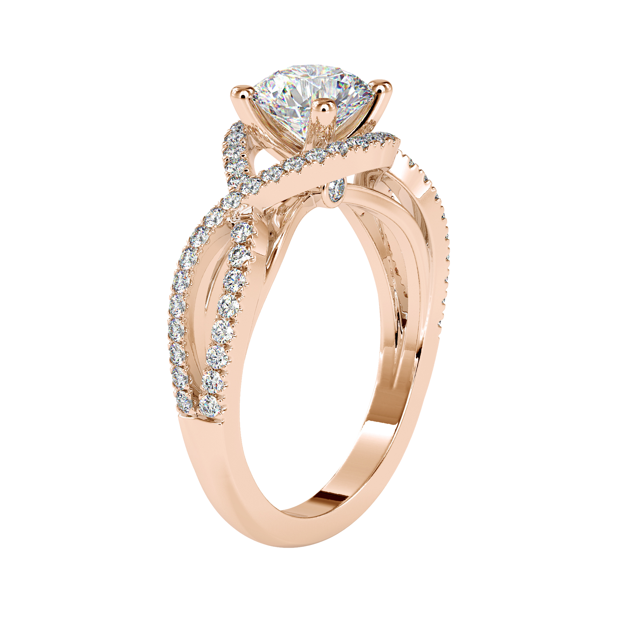 Twisted Solitaire Ring