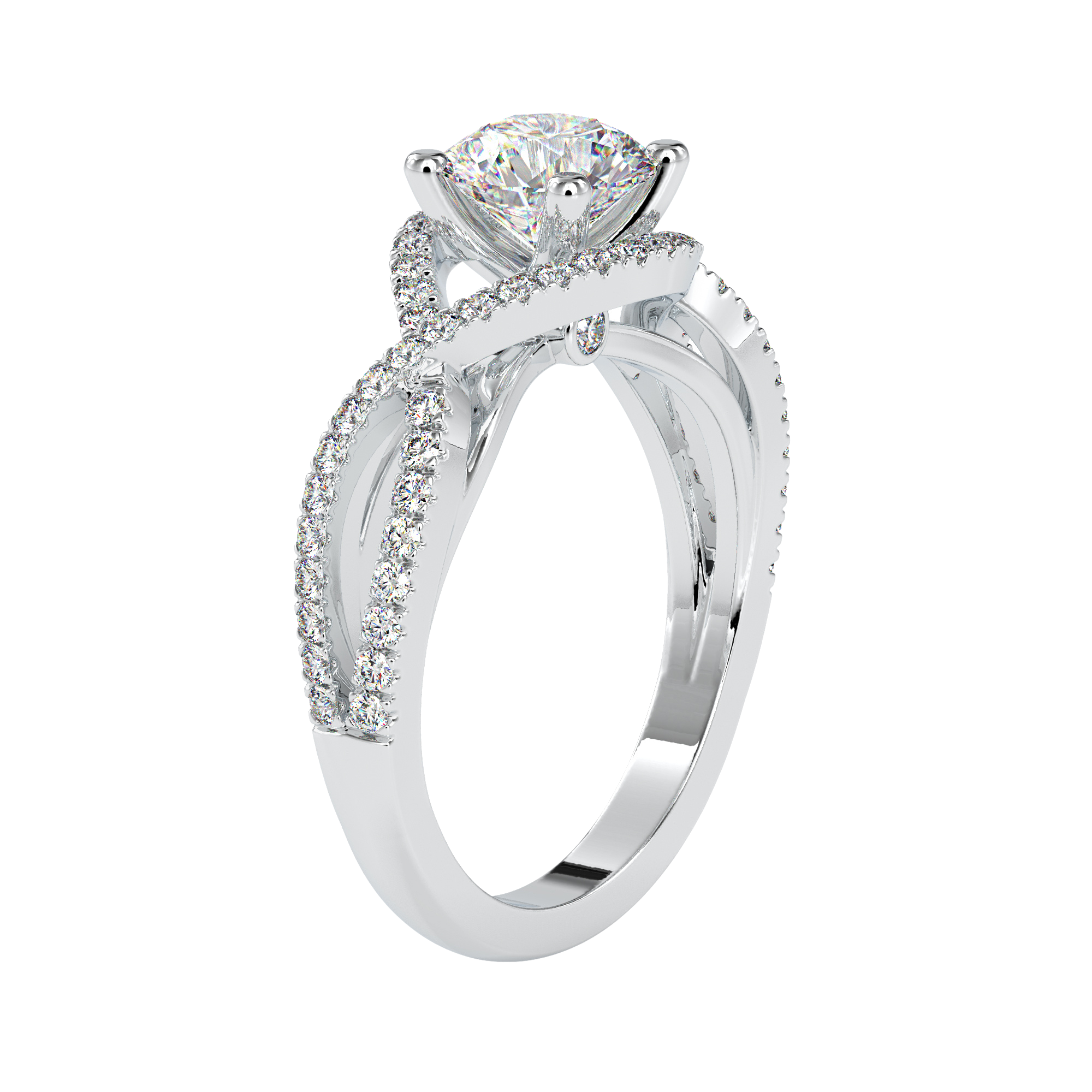 Twisted Solitaire Ring