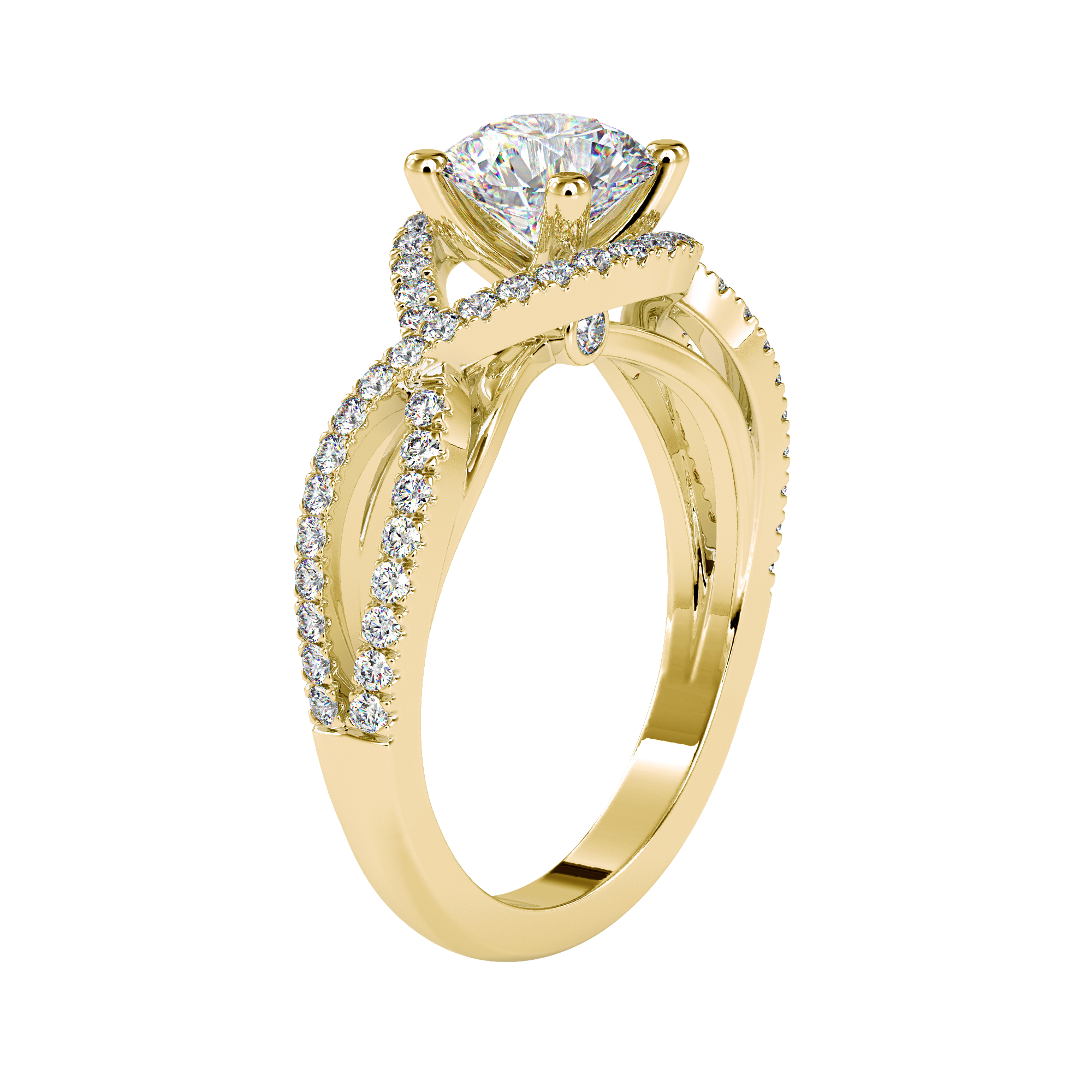Twisted Solitaire Ring